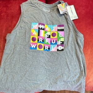 Life Is Good Gray Tank with Colorful Graphic